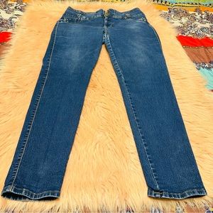 Mitzi Michel Jeans Triple Button Butt Lifting Sz 18